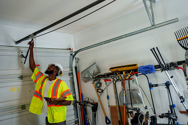 Professional Garage Door Panel Replacement technician working in Shullsburg, WI